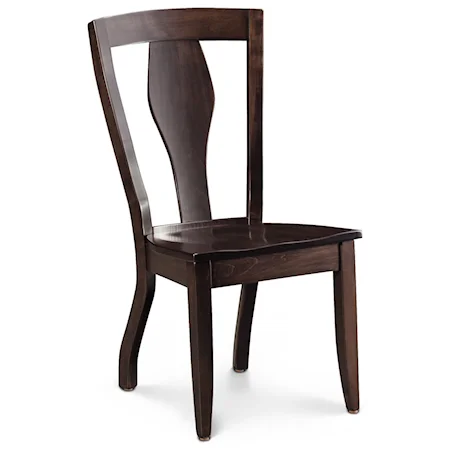 Dining Side Chair with Wood Seat